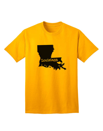 Louisiana - United States Shape Adult T-Shirt: A Captivating Addition to Your Wardrobe by TooLoud-Mens T-shirts-TooLoud-Gold-Small-Davson Sales