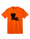 Louisiana - United States Shape Adult T-Shirt: A Captivating Addition to Your Wardrobe by TooLoud-Mens T-shirts-TooLoud-Orange-Small-Davson Sales