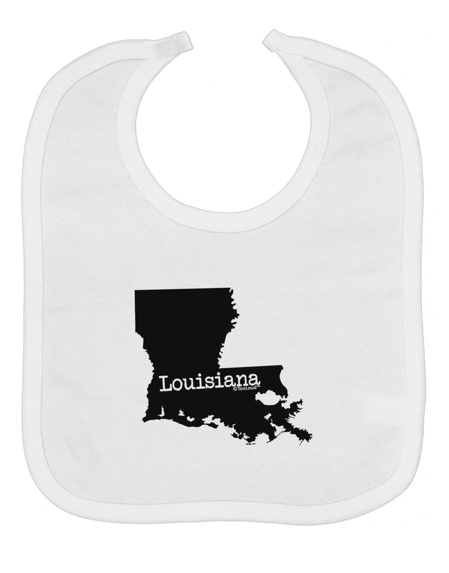 Louisiana - United States Shape Baby Bib by TooLoud