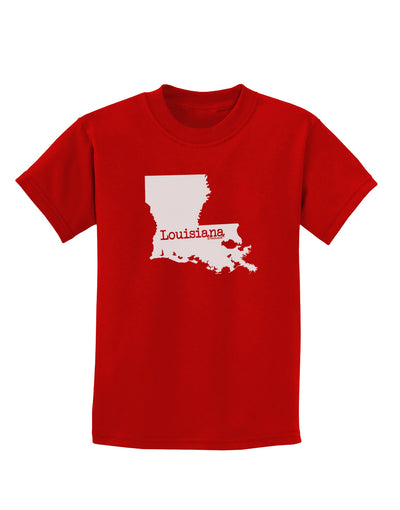 Louisiana - United States Shape Childrens Dark T-Shirt by TooLoud-Childrens T-Shirt-TooLoud-Red-X-Small-Davson Sales