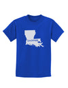 Louisiana - United States Shape Childrens Dark T-Shirt by TooLoud-Childrens T-Shirt-TooLoud-Royal-Blue-X-Small-Davson Sales