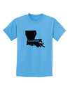 Louisiana - United States Shape Childrens T-Shirt by TooLoud-Childrens T-Shirt-TooLoud-Aquatic-Blue-X-Small-Davson Sales