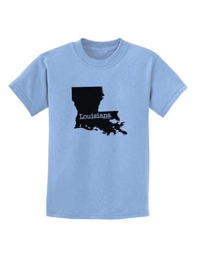 Louisiana - United States Shape Childrens T-Shirt by TooLoud-Childrens T-Shirt-TooLoud-Light-Blue-X-Small-Davson Sales