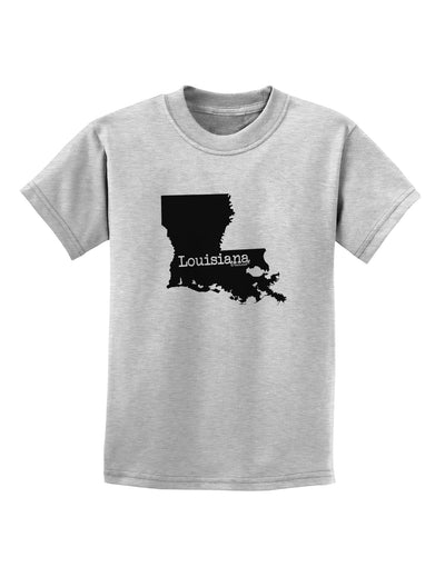 Louisiana - United States Shape Childrens T-Shirt by TooLoud-Childrens T-Shirt-TooLoud-AshGray-X-Small-Davson Sales