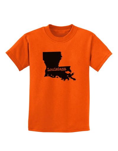 Louisiana - United States Shape Childrens T-Shirt by TooLoud-Childrens T-Shirt-TooLoud-Orange-X-Small-Davson Sales