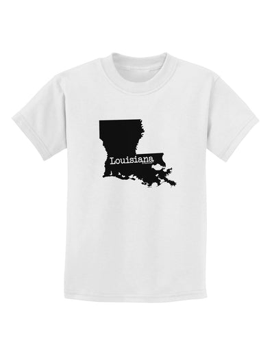 Louisiana - United States Shape Childrens T-Shirt by TooLoud-Childrens T-Shirt-TooLoud-White-X-Small-Davson Sales