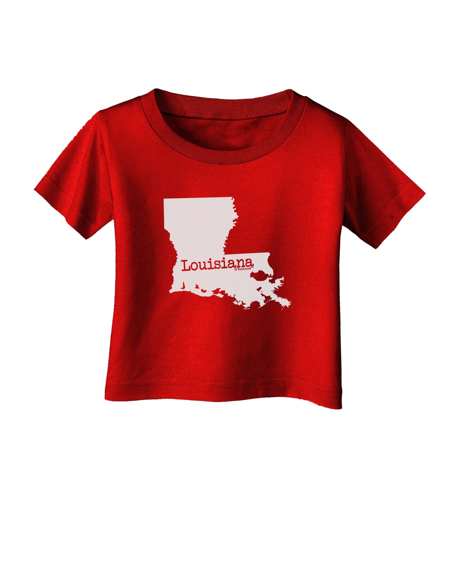 Louisiana - United States Shape Infant T-Shirt Dark by TooLoud-Infant T-Shirt-TooLoud-Red-06-Months-Davson Sales