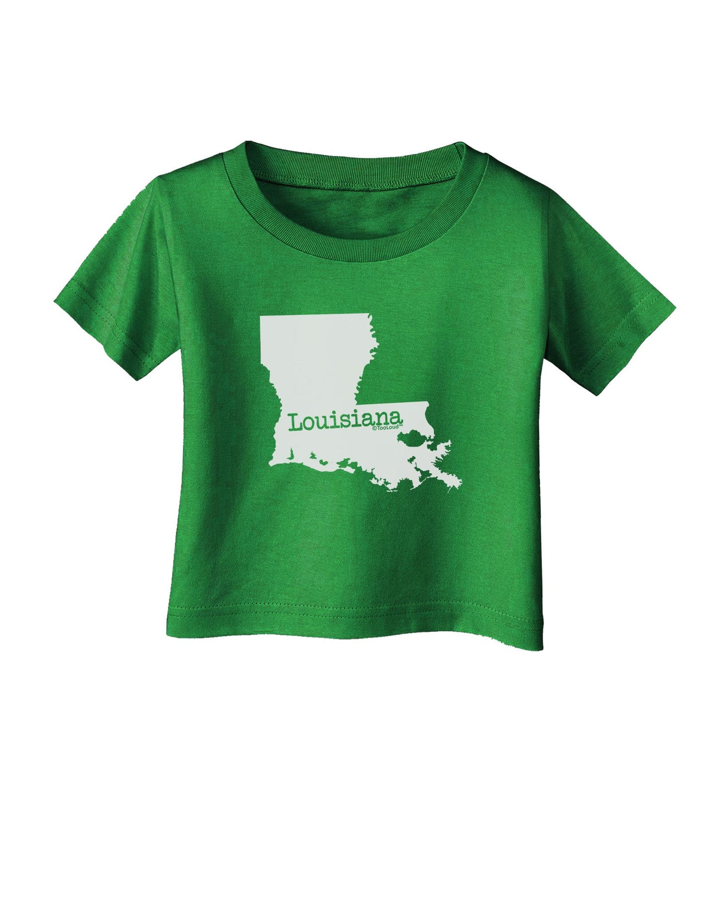 Louisiana - United States Shape Infant T-Shirt Dark by TooLoud-Infant T-Shirt-TooLoud-Clover-Green-06-Months-Davson Sales