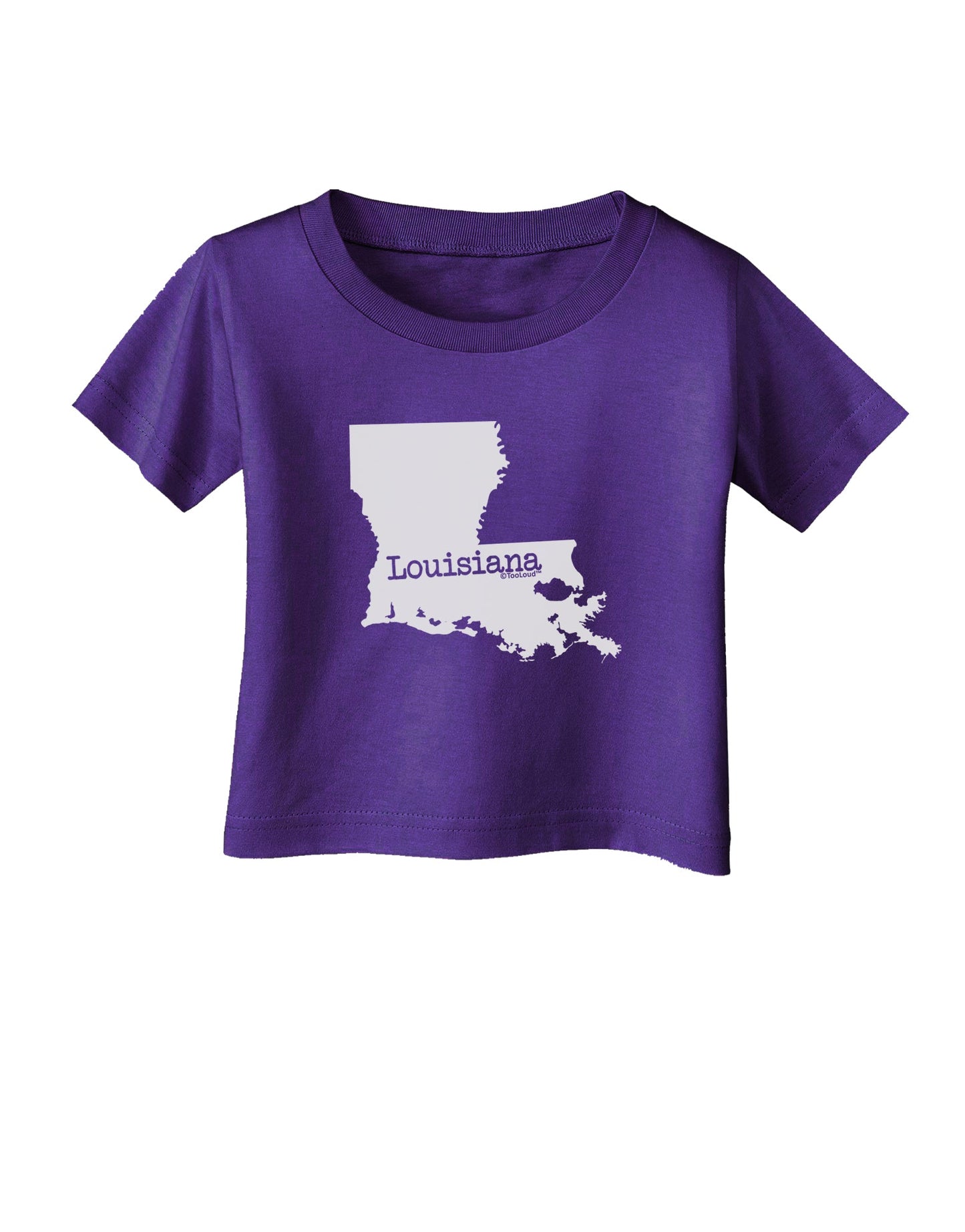 Louisiana - United States Shape Infant T-Shirt Dark by TooLoud-Infant T-Shirt-TooLoud-Purple-06-Months-Davson Sales