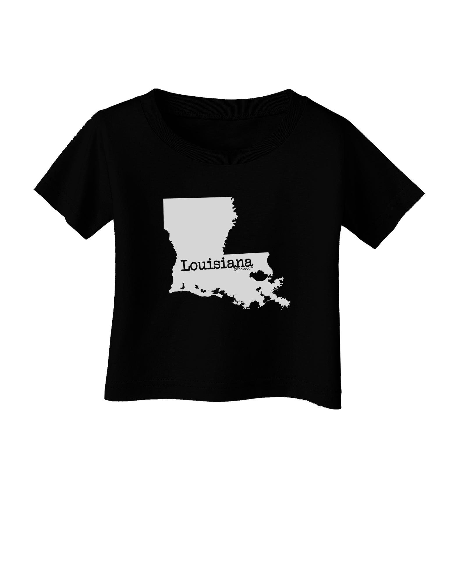 Louisiana - United States Shape Infant T-Shirt Dark by TooLoud-Infant T-Shirt-TooLoud-Black-06-Months-Davson Sales