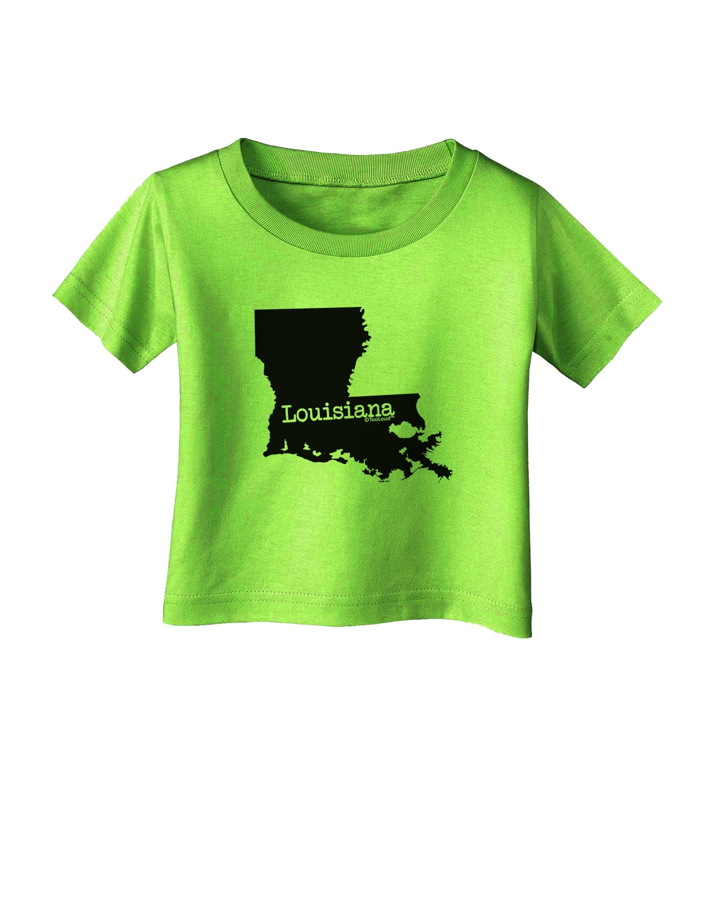 Louisiana - United States Shape Infant T-Shirt by TooLoud-Infant T-Shirt-TooLoud-Lime-Green-06-Months-Davson Sales