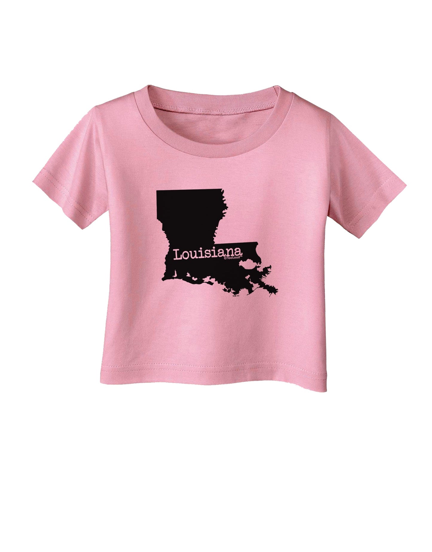 Louisiana - United States Shape Infant T-Shirt by TooLoud-Infant T-Shirt-TooLoud-Candy-Pink-06-Months-Davson Sales