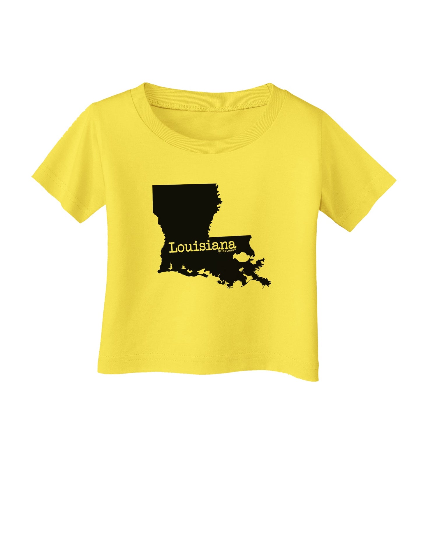 Louisiana - United States Shape Infant T-Shirt by TooLoud-Infant T-Shirt-TooLoud-Yellow-06-Months-Davson Sales