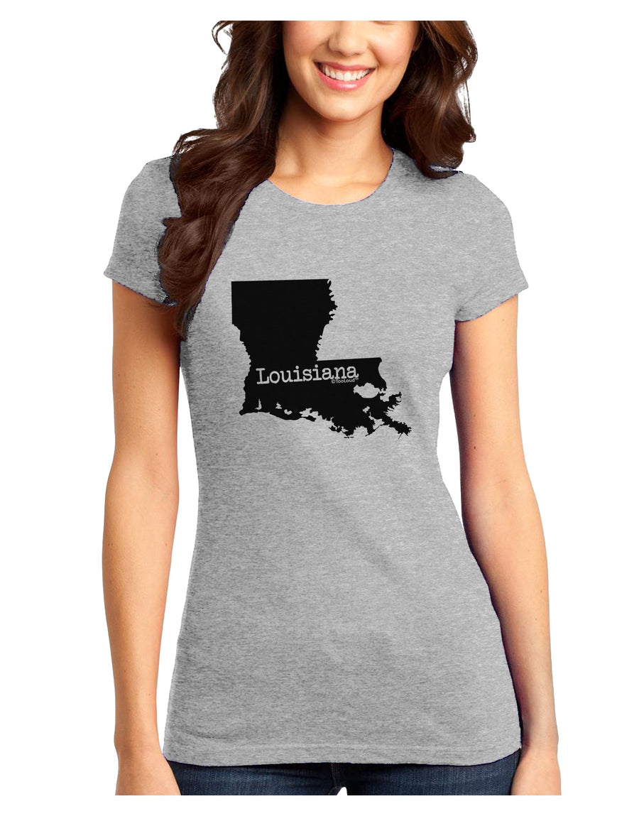 Louisiana - United States Shape Juniors T-Shirt by TooLoud-Womens Juniors T-Shirt-TooLoud-White-Juniors Fitted X-Small-Davson Sales