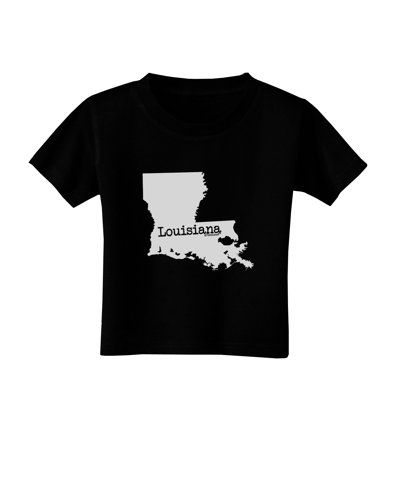Louisiana - United States Shape Toddler T-Shirt Dark by TooLoud-Toddler T-Shirt-TooLoud-Black-2T-Davson Sales