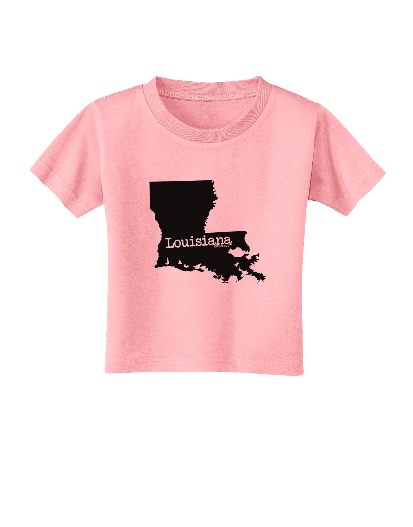 Louisiana - United States Shape Toddler T-Shirt by TooLoud-Toddler T-Shirt-TooLoud-Candy-Pink-2T-Davson Sales