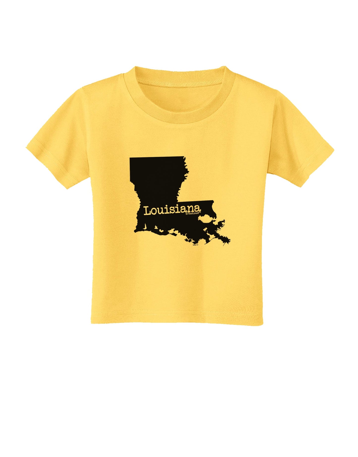 Louisiana - United States Shape Toddler T-Shirt by TooLoud-Toddler T-Shirt-TooLoud-Yellow-2T-Davson Sales