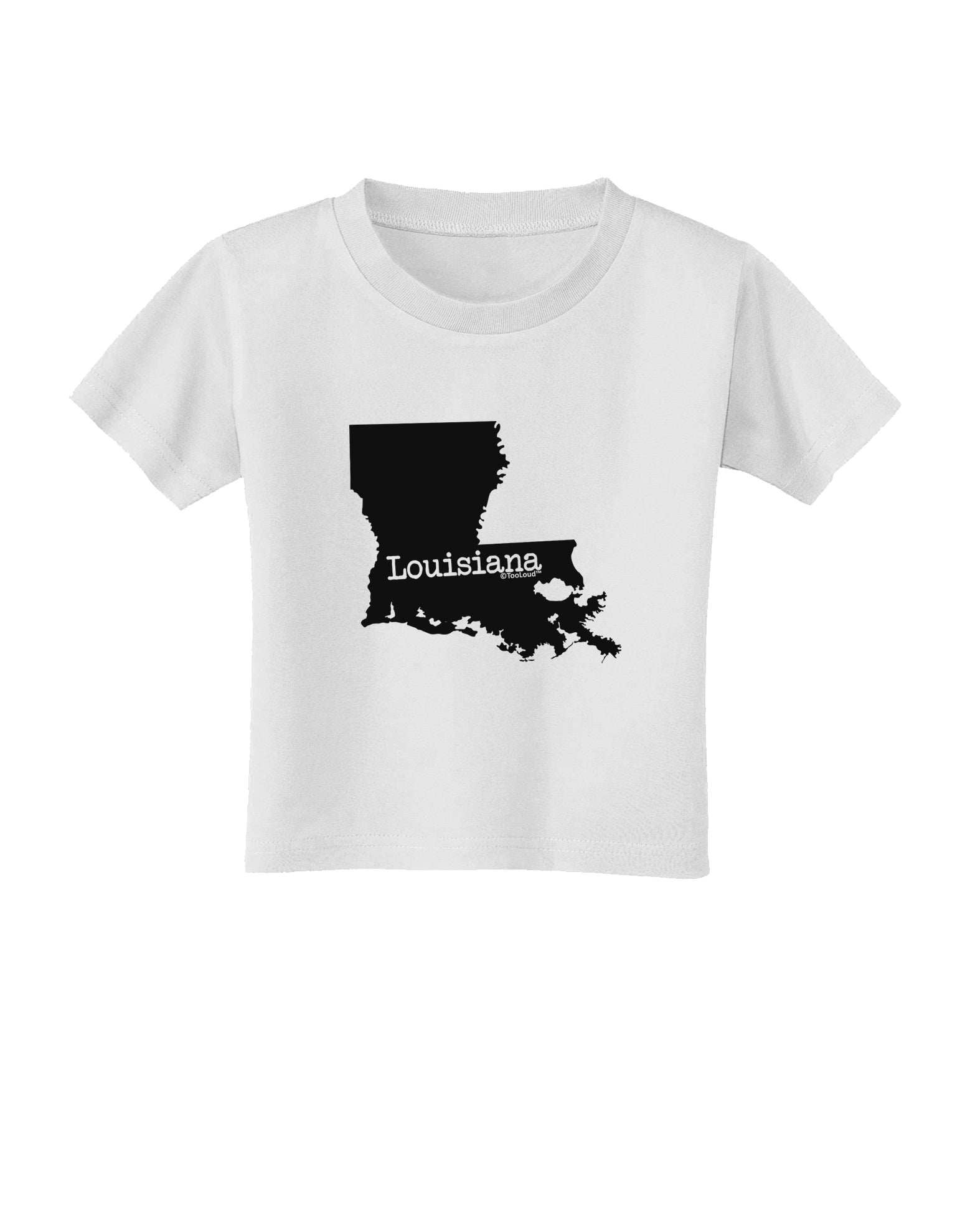 Louisiana - United States Shape Toddler T-Shirt by TooLoud-Toddler T-Shirt-TooLoud-White-2T-Davson Sales