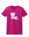 Louisiana - United States Shape Womens Dark T-Shirt by TooLoud-Womens T-Shirt-TooLoud-Hot-Pink-Small-Davson Sales