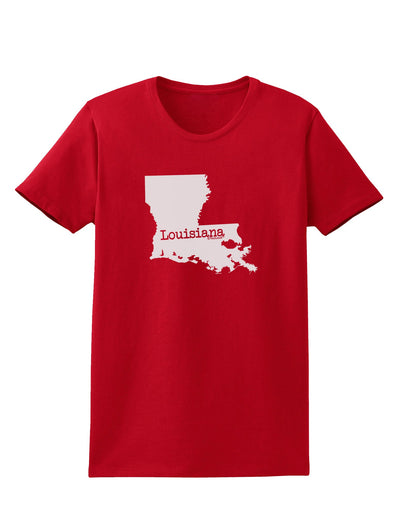 Louisiana - United States Shape Womens Dark T-Shirt by TooLoud-Womens T-Shirt-TooLoud-Red-X-Small-Davson Sales