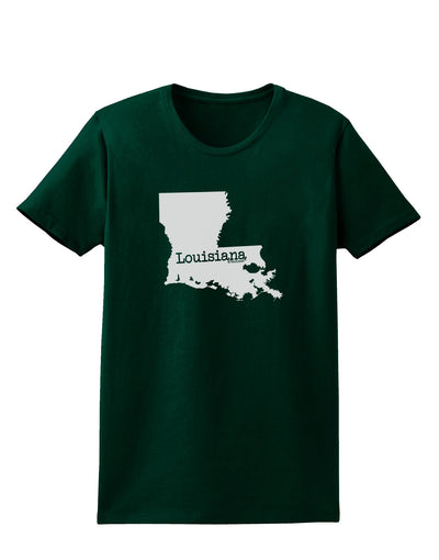 Louisiana - United States Shape Womens Dark T-Shirt by TooLoud-Womens T-Shirt-TooLoud-Forest-Green-Small-Davson Sales