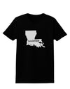 Louisiana - United States Shape Womens Dark T-Shirt by TooLoud-Womens T-Shirt-TooLoud-Black-X-Small-Davson Sales