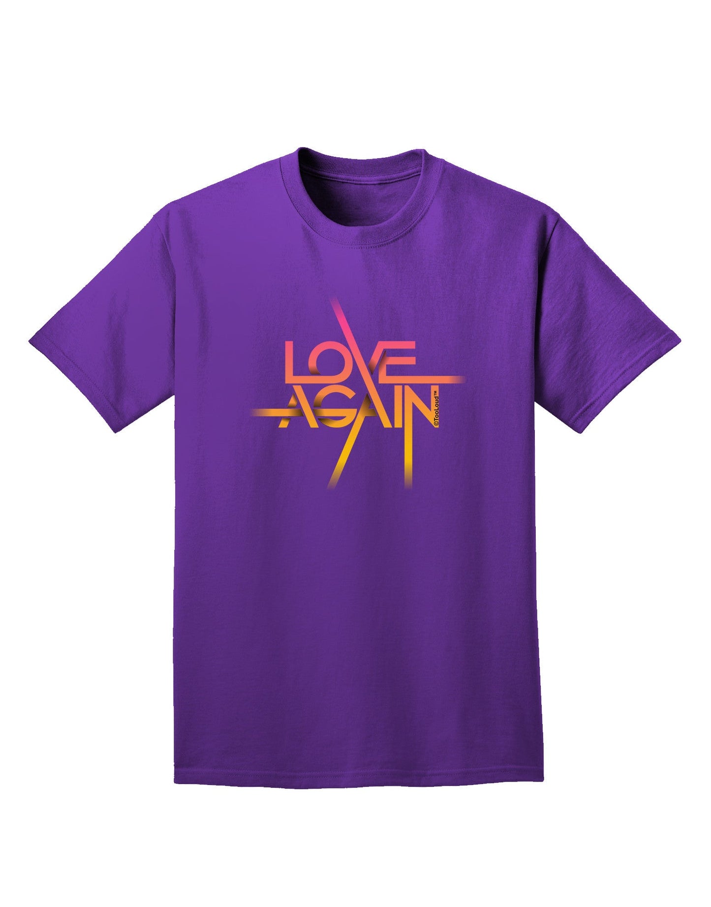 Love Again Typography Adult Dark T-Shirt-Mens T-Shirt-TooLoud-Purple-Small-Davson Sales