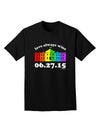 Love Always Wins with Date - Marriage Equality Adult Dark T-Shirt-Mens T-Shirt-TooLoud-Black-Small-Davson Sales