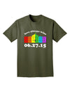 Love Always Wins with Date - Marriage Equality Adult Dark T-Shirt-Mens T-Shirt-TooLoud-Military-Green-Small-Davson Sales