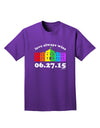 Love Always Wins with Date - Marriage Equality Adult Dark T-Shirt-Mens T-Shirt-TooLoud-Purple-Small-Davson Sales