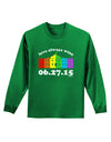 Love Always Wins with Date - Marriage Equality Adult Long Sleeve Dark T-Shirt-TooLoud-Kelly-Green-Small-Davson Sales