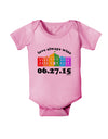 Love Always Wins with Date - Marriage Equality Baby Romper Bodysuit-Baby Romper-TooLoud-Light-Pink-06-Months-Davson Sales