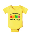 Love Always Wins with Date - Marriage Equality Baby Romper Bodysuit-Baby Romper-TooLoud-Yellow-06-Months-Davson Sales