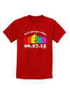 Love Always Wins with Date - Marriage Equality Childrens Dark T-Shirt-Childrens T-Shirt-TooLoud-Red-X-Small-Davson Sales