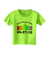 Love Always Wins with Date - Marriage Equality Toddler T-Shirt-Toddler T-Shirt-TooLoud-Lime-Green-2T-Davson Sales