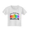 Love Always Wins with Date - Marriage Equality Toddler T-Shirt-Toddler T-Shirt-TooLoud-White-2T-Davson Sales