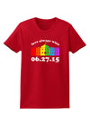 Love Always Wins with Date - Marriage Equality Womens Dark T-Shirt-TooLoud-Red-X-Small-Davson Sales