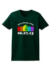 Love Always Wins with Date - Marriage Equality Womens Dark T-Shirt-TooLoud-Forest-Green-Small-Davson Sales