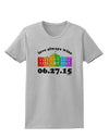 Love Always Wins with Date - Marriage Equality Womens T-Shirt-Womens T-Shirt-TooLoud-AshGray-X-Small-Davson Sales