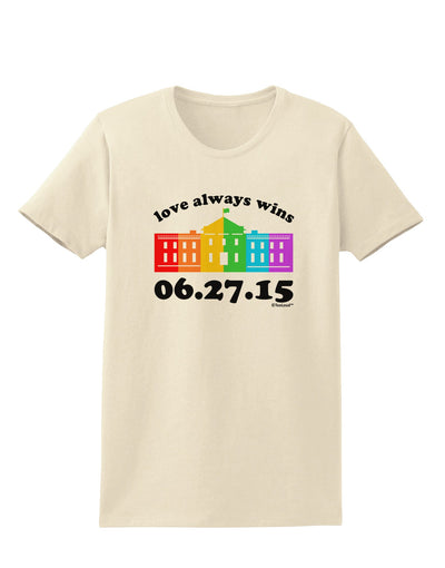 Love Always Wins with Date - Marriage Equality Womens T-Shirt-Womens T-Shirt-TooLoud-Natural-X-Small-Davson Sales