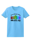 Love Always Wins with Date - Marriage Equality Womens T-Shirt-Womens T-Shirt-TooLoud-Aquatic-Blue-X-Small-Davson Sales