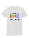 Love Always Wins with Date - Marriage Equality Womens T-Shirt-Womens T-Shirt-TooLoud-White-X-Small-Davson Sales