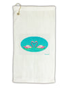 Love Birds - Flamingos Watercolor Micro Terry Gromet Golf Towel 16 x 25 inch-Golf Towel-TooLoud-White-Davson Sales