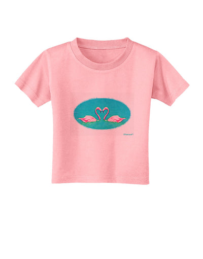 Love Birds - Flamingos Watercolor Toddler T-Shirt-Toddler T-Shirt-TooLoud-Candy-Pink-2T-Davson Sales