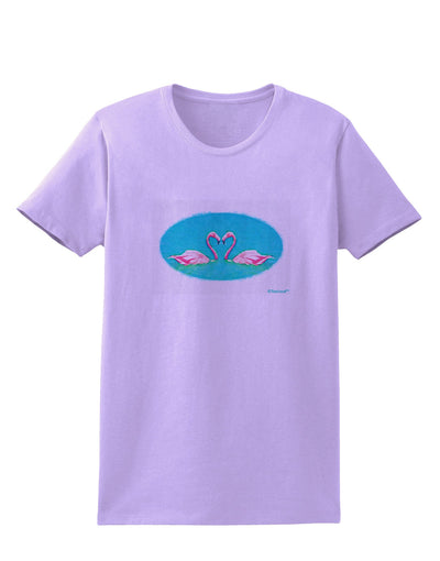 Love Birds - Flamingos Watercolor Womens T-Shirt-Womens T-Shirt-TooLoud-Lavender-X-Small-Davson Sales