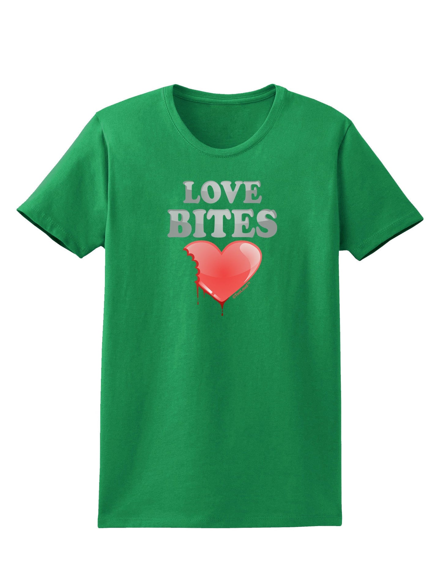 Love Bites Womens Dark T-Shirt-Womens T-Shirt-TooLoud-Kelly-Green-X-Small-Davson Sales