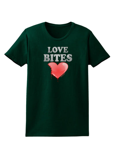 Love Bites Womens Dark T-Shirt-Womens T-Shirt-TooLoud-Forest-Green-Small-Davson Sales