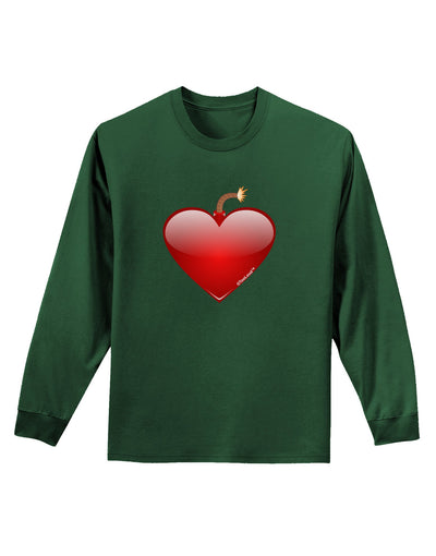 Love Bomb Adult Long Sleeve Dark T-Shirt-TooLoud-Dark-Green-Small-Davson Sales