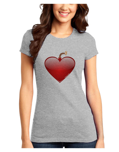 Love Bomb Juniors Petite T-Shirt-T-Shirts Juniors Tops-TooLoud-Ash-Gray-Juniors Fitted X-Small-Davson Sales