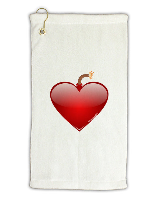 Love Bomb Micro Terry Gromet Golf Towel 11"x19-Golf Towel-TooLoud-White-Davson Sales